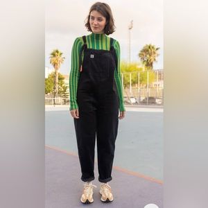 Lucy and Yak Original Dungaree: ORGANIC CORDUROY - Black